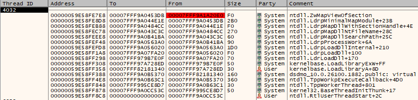 Call stack now breaking the detection rule